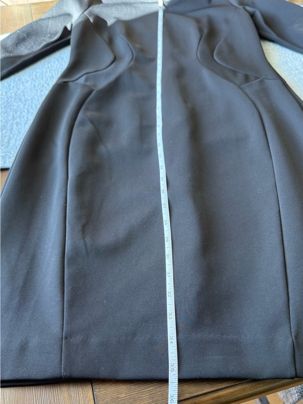 Ann Taylor Black Sheath Dress Faux Leather Trim Size 4 - Picture 8 of 8